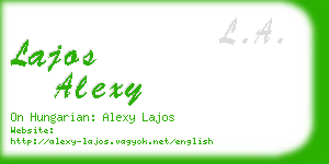 lajos alexy business card